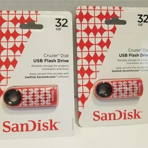 Sandisk Lanyard Cruzer Dial 32 GB USB Thumb Drives